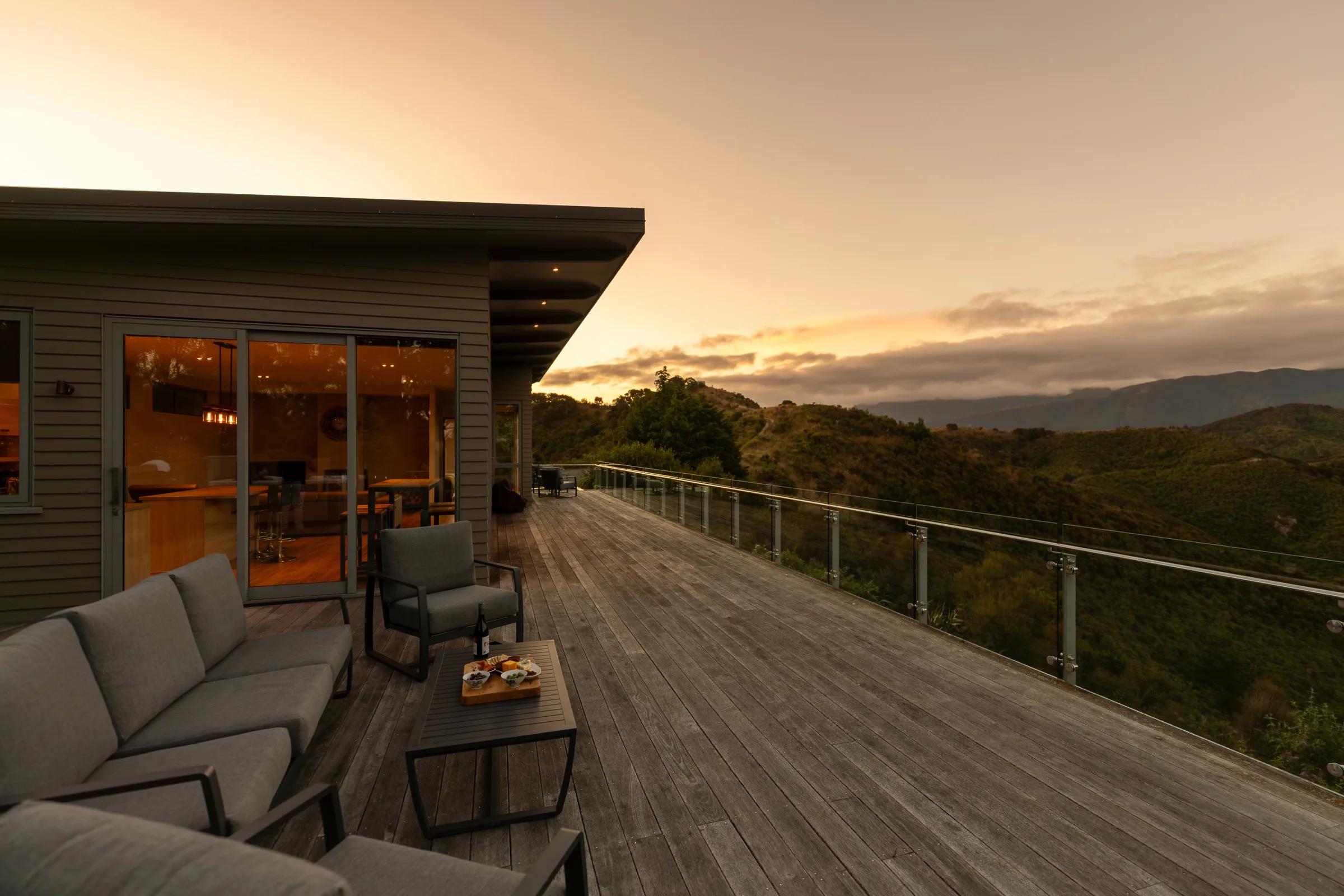 Living space at the Mountain View Chalet