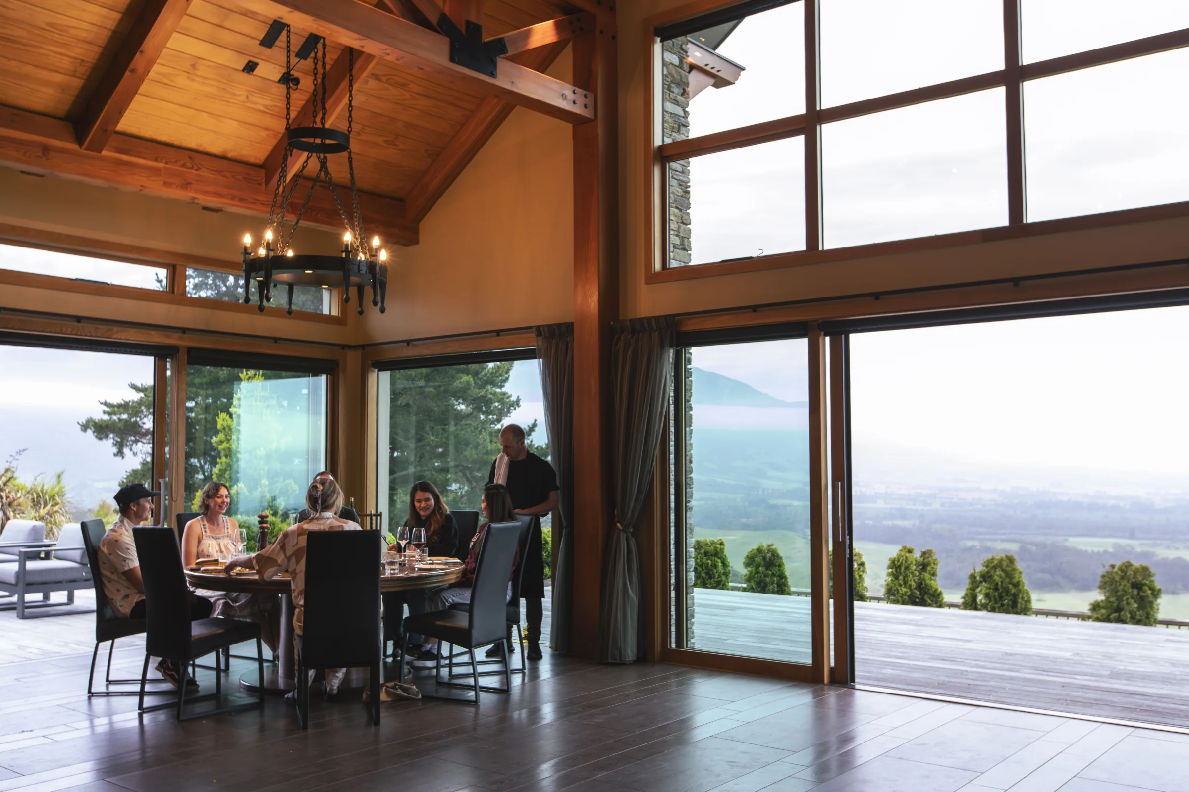 Dining at Ata Rangi Lodge