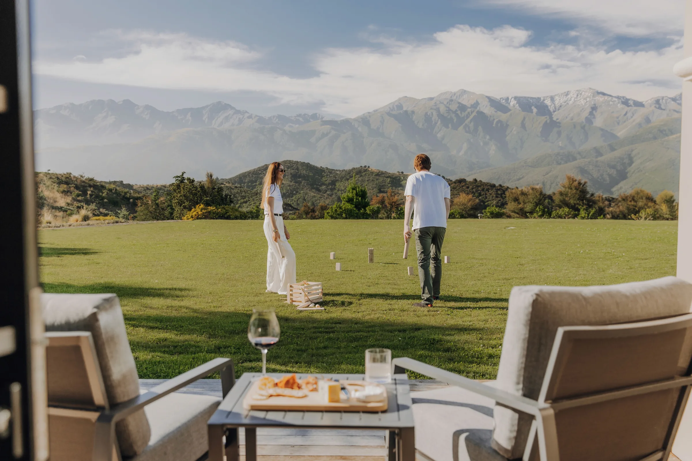 An event setting at Ata Rangi Lodge